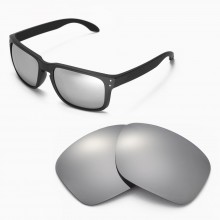 Walleva Titanium Mirror Coated ISARC Polarized Replacement Lenses for Oakley Holbrook(OO9102 Series) Sunglasses